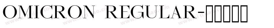 Omicron Regular字体转换